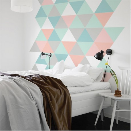 vinilo decorativo moderno de estilo nórdico triángulos para muebles
