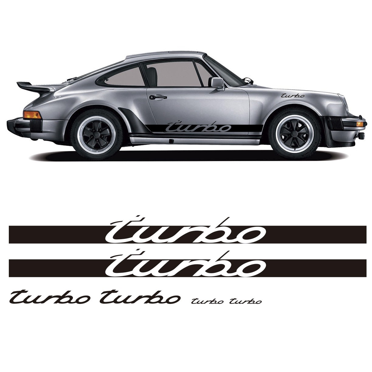 Vinyl side stripes replica porsche 911 classic Turbo